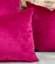 Load image into Gallery viewer, Cerise Velvet Cushion
