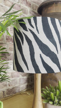 Load and play video in Gallery viewer, Zebra Velvet Lampshade
