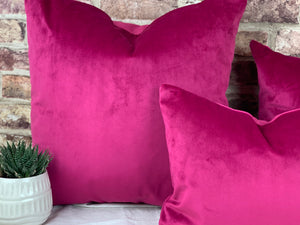 Cerise Velvet Cushion