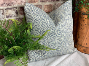 Geometric Woven Cornflower Blue Cushion