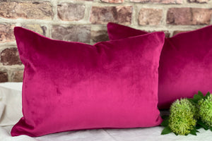 Cerise Velvet Cushion