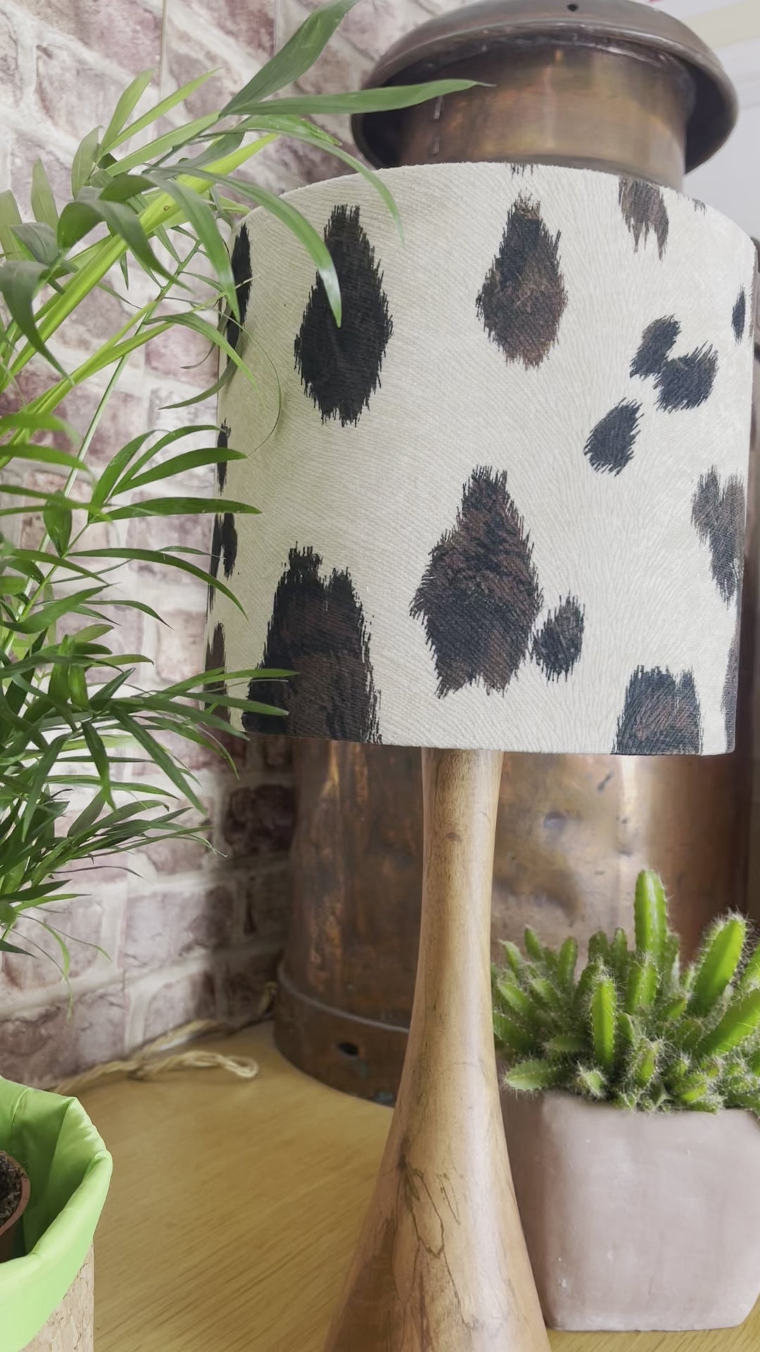 Appaloosa Brown Velvet Lampshade Lulu Interiors