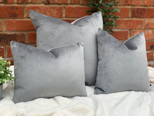 Load image into Gallery viewer, Slate Grey Velvet Cushion
