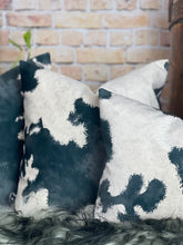 Load image into Gallery viewer, Cowhide Velvet Cushion Friesian
