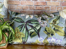 Load image into Gallery viewer, Silver Tropical Plant Cushion

