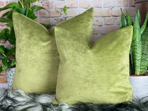 Apple Green Velvet Cushion