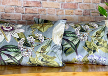 Load image into Gallery viewer, Silver Tropical Plant Cushion
