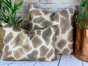 Giraffe Velvet Cushion