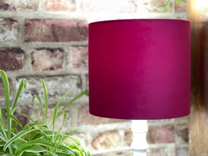Cerise Pink Velvet Lampshade