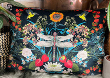 Load image into Gallery viewer, Dragon Fly Velvet Cushion
