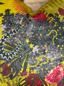 Snake In The Garden Velvet Cushion