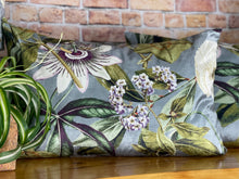 Load image into Gallery viewer, Silver Tropical Plant Cushion
