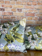 Load image into Gallery viewer, Silver Tropical Plant Cushion
