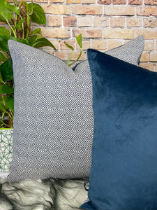 Navy Geometric Cushion