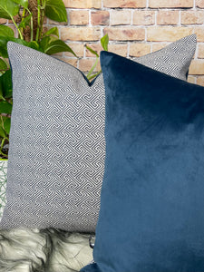 Navy Geometric Cushion