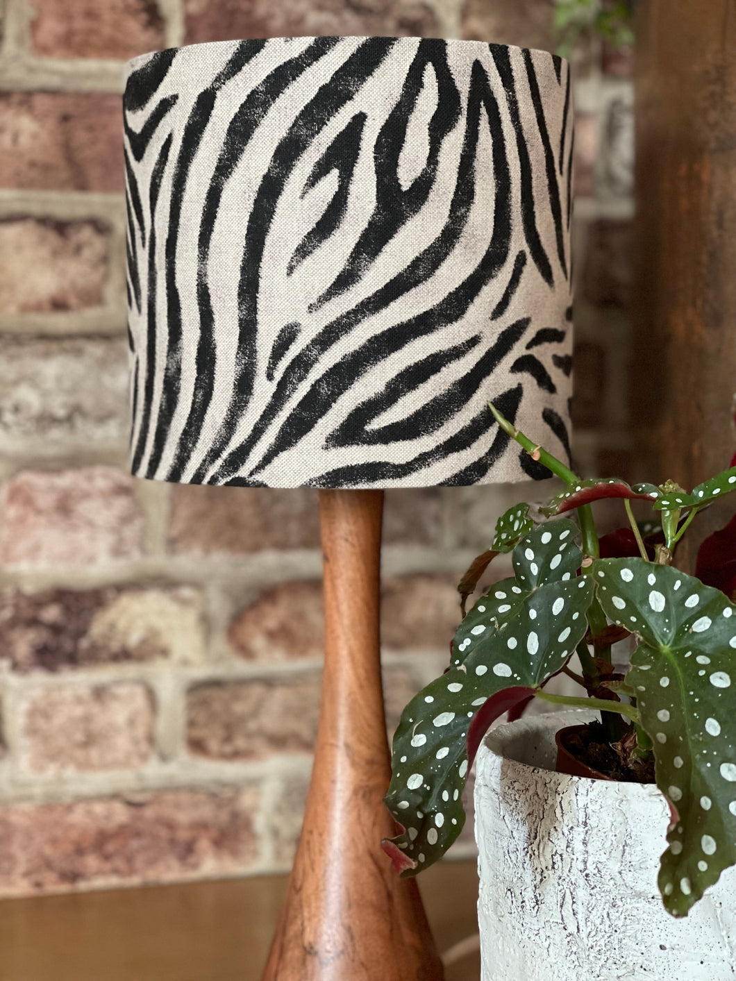 Zebra Linen Mix Lampshade