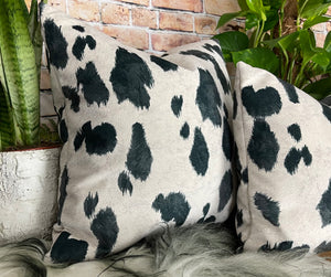 Appaloosa Pony Velvet Cushion Black