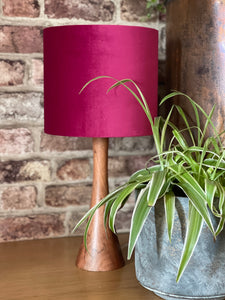 Cerise Pink Velvet Lampshade