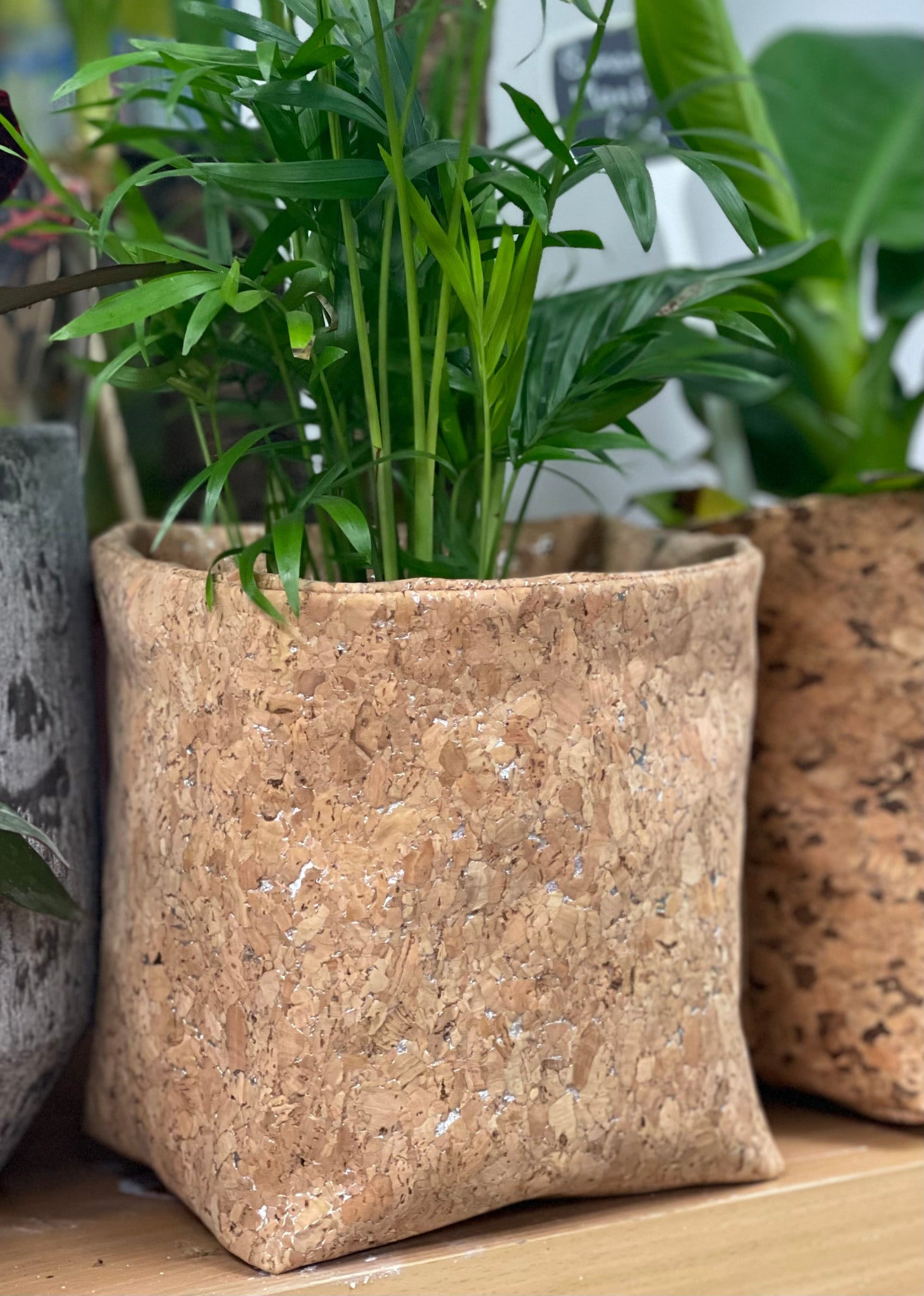 cork pots for plants Gold Flaked Cork Pot – Lulu Interiors