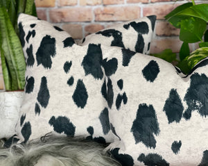Appaloosa Pony Velvet Cushion Black