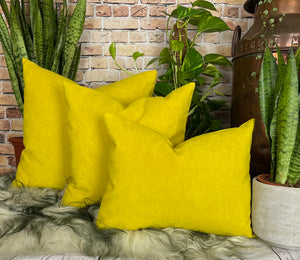 Sunshine Yellow Velvet Cushion