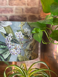 Silver Tropical Plant Cushion