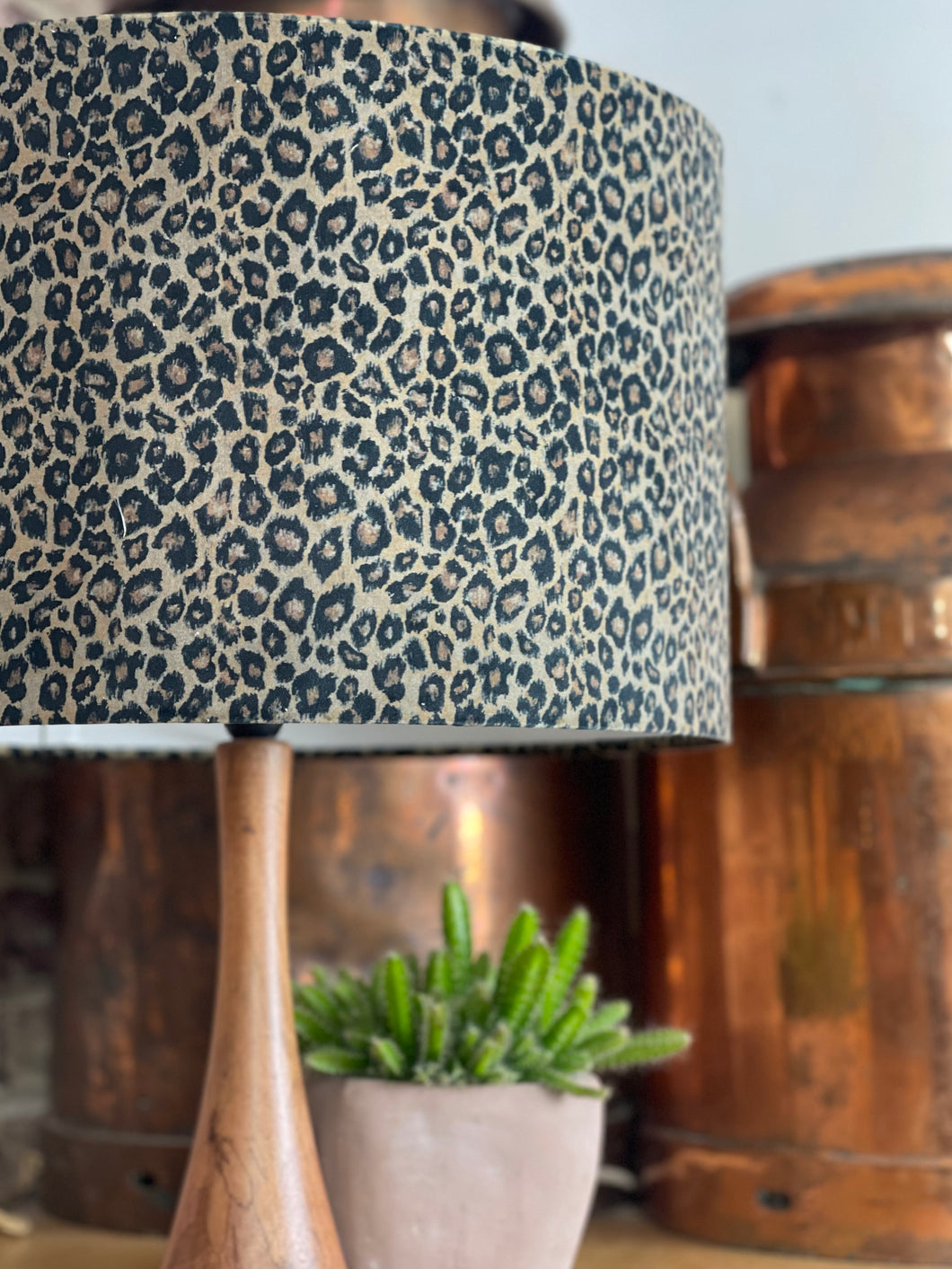 Leopard Print Velvet Lampshade