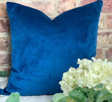 Load image into Gallery viewer, Marine Blue Velvet Cushion
