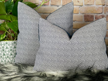 Load image into Gallery viewer, Navy Geometric Cushion
