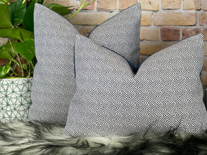 Navy Geometric Cushion