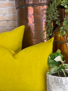 Sunshine Yellow Velvet Cushion