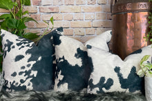 Load image into Gallery viewer, Cowhide Velvet Cushion Friesian
