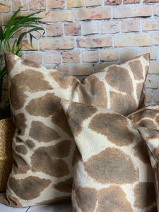 Giraffe Velvet Cushion