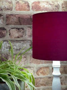 Cerise Pink Velvet Lampshade