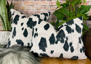 Appaloosa Pony Velvet Cushion Black