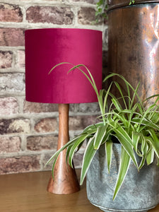 Cerise Pink Velvet Lampshade