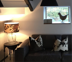 Cowhide Velvet Lampshade