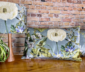 Silver Tropical Plant Cushion
