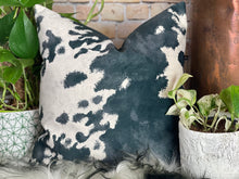 Load image into Gallery viewer, Cowhide Velvet Cushion Friesian
