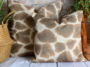 Giraffe Velvet Cushion