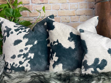 Load image into Gallery viewer, Cowhide Velvet Cushion Friesian
