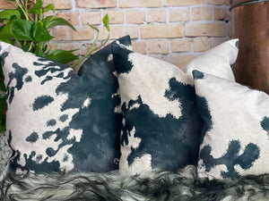 Cowhide Velvet Cushion Friesian