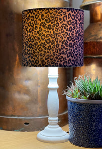 Leopard Print Velvet Lampshade