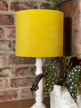 Load image into Gallery viewer, Sunshine Yellow Velvet Lampshade

