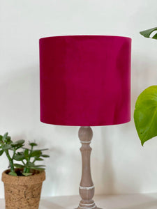 Cerise Pink Velvet Lampshade