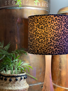 Leopard Print Velvet Lampshade
