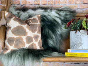 Giraffe Velvet Cushion