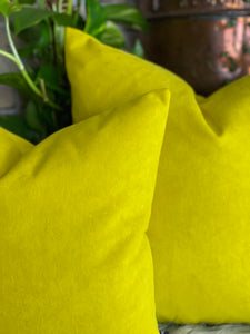 Sunshine Yellow Velvet Cushion